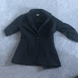 Black Pinstripe Blazer